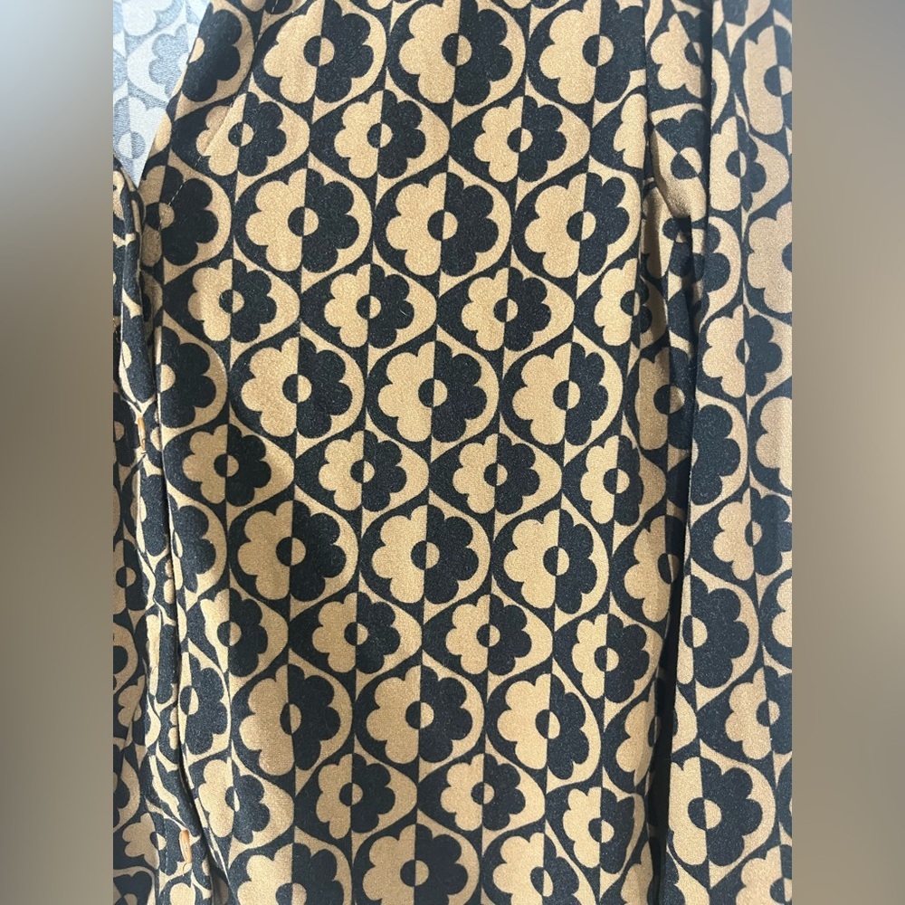No Boundaries Retro Mod Floral Matching Set Top & Flare Pants Size Medium - Picture 5 of 7